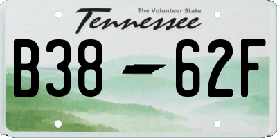 TN license plate B3862F