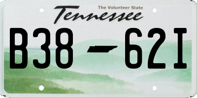 TN license plate B3862I