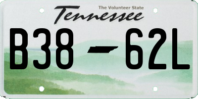 TN license plate B3862L