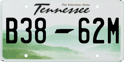 TN license plate B3862M