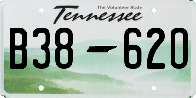 TN license plate B3862O