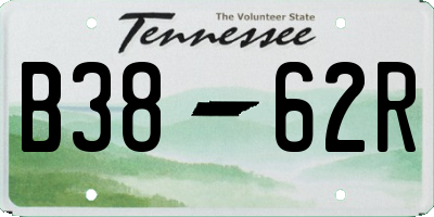 TN license plate B3862R