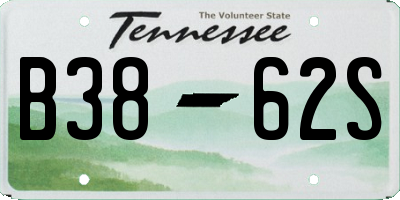 TN license plate B3862S