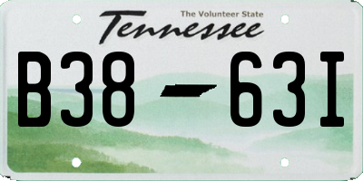 TN license plate B3863I