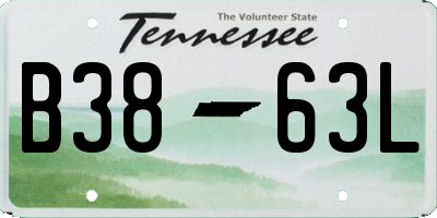 TN license plate B3863L