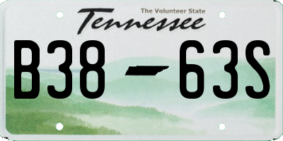 TN license plate B3863S