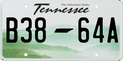 TN license plate B3864A