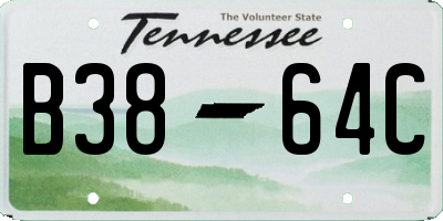 TN license plate B3864C