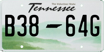 TN license plate B3864G