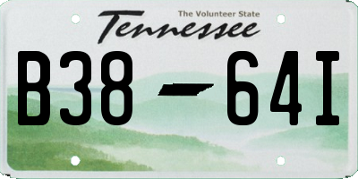 TN license plate B3864I