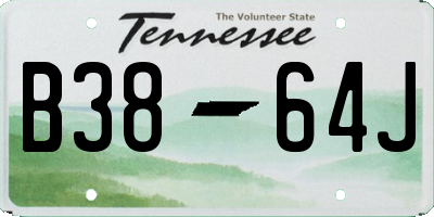 TN license plate B3864J