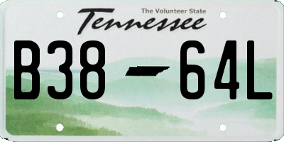 TN license plate B3864L