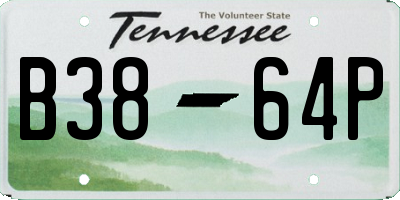 TN license plate B3864P
