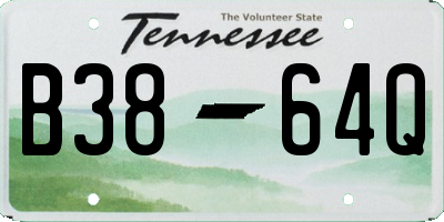 TN license plate B3864Q