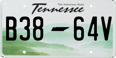 TN license plate B3864V