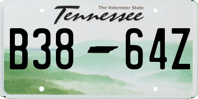 TN license plate B3864Z