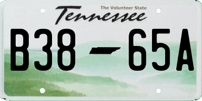 TN license plate B3865A
