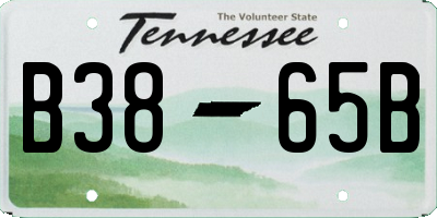 TN license plate B3865B