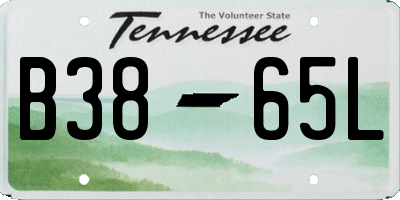 TN license plate B3865L