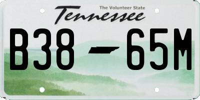 TN license plate B3865M