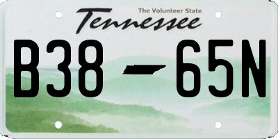 TN license plate B3865N