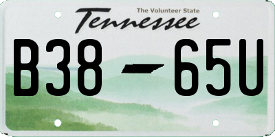 TN license plate B3865U