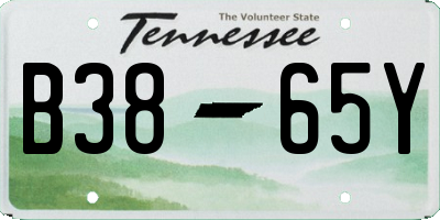 TN license plate B3865Y