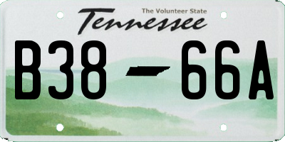TN license plate B3866A