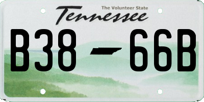 TN license plate B3866B