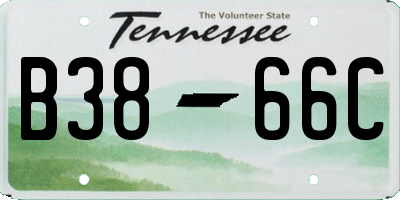 TN license plate B3866C