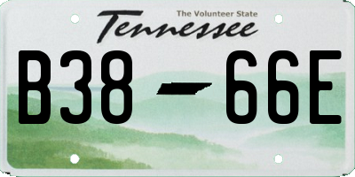 TN license plate B3866E