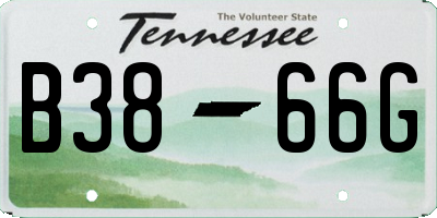 TN license plate B3866G
