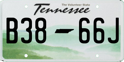 TN license plate B3866J