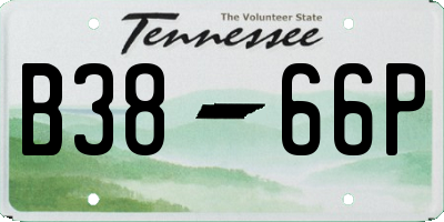 TN license plate B3866P