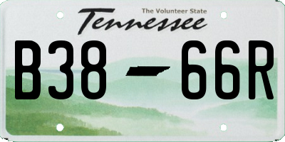 TN license plate B3866R