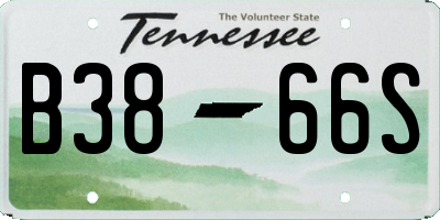 TN license plate B3866S