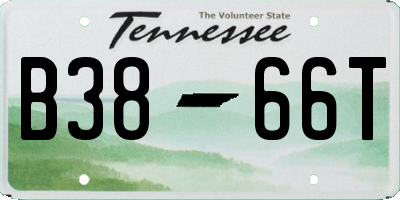 TN license plate B3866T