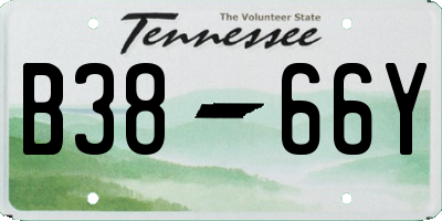 TN license plate B3866Y