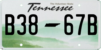 TN license plate B3867B