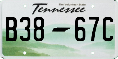TN license plate B3867C