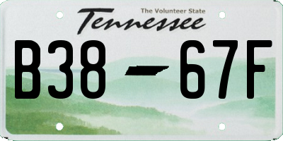 TN license plate B3867F