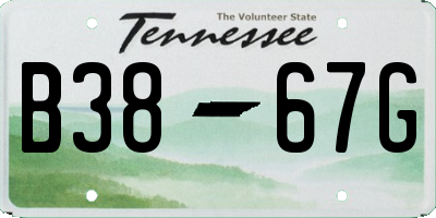 TN license plate B3867G