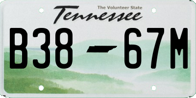 TN license plate B3867M