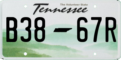 TN license plate B3867R