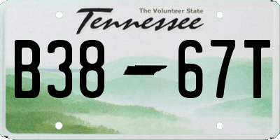 TN license plate B3867T