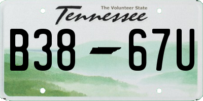 TN license plate B3867U
