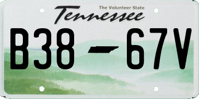 TN license plate B3867V