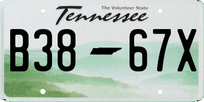 TN license plate B3867X