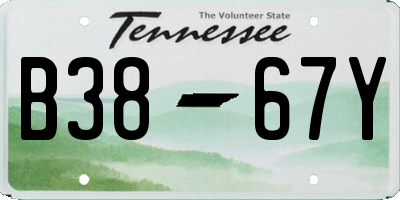 TN license plate B3867Y