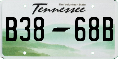TN license plate B3868B